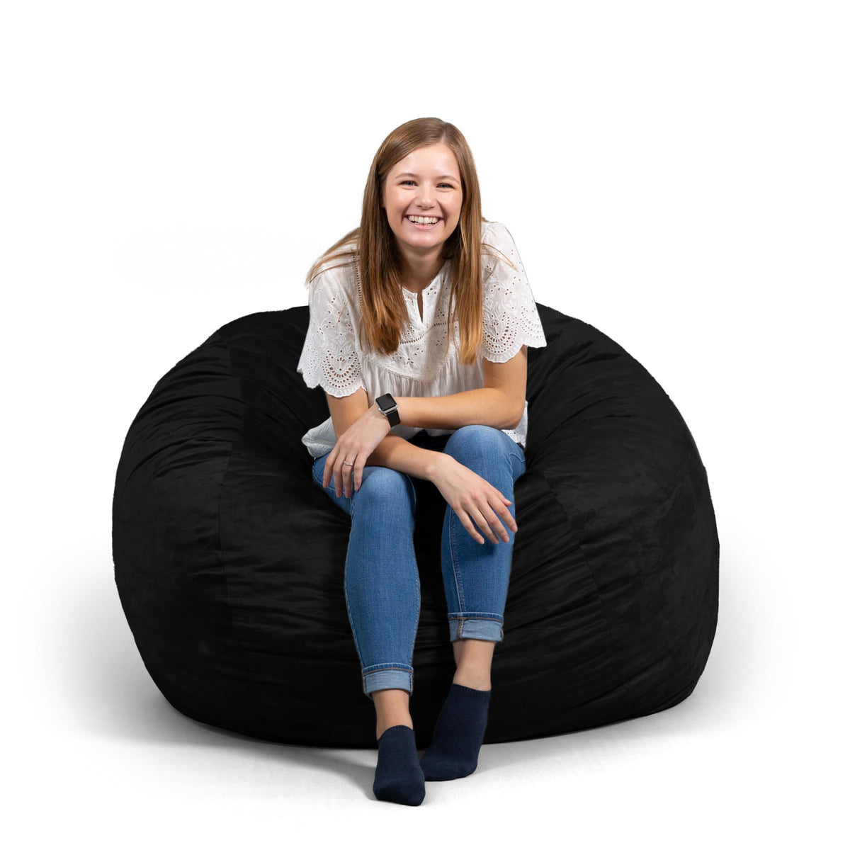 Big Joe Turnabout 3-in-1 Convertible Kids Bean Bag Chair, Midnight Blue