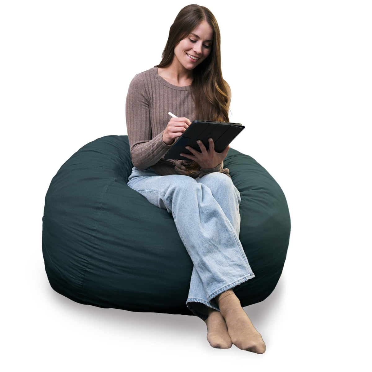 Big Joe Turnabout 3-in-1 Convertible Kids Bean Bag Chair, Midnight Blue