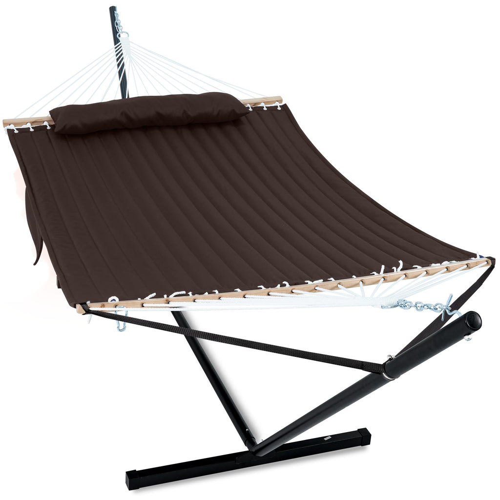 GAFETE 2 Person Hammock with Stand for Outside, Heavy Duty Steel Stand