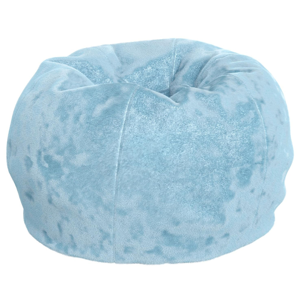 Flash Furniture Faux Sherpa Small Refillable Bean Bag Chair, Natural