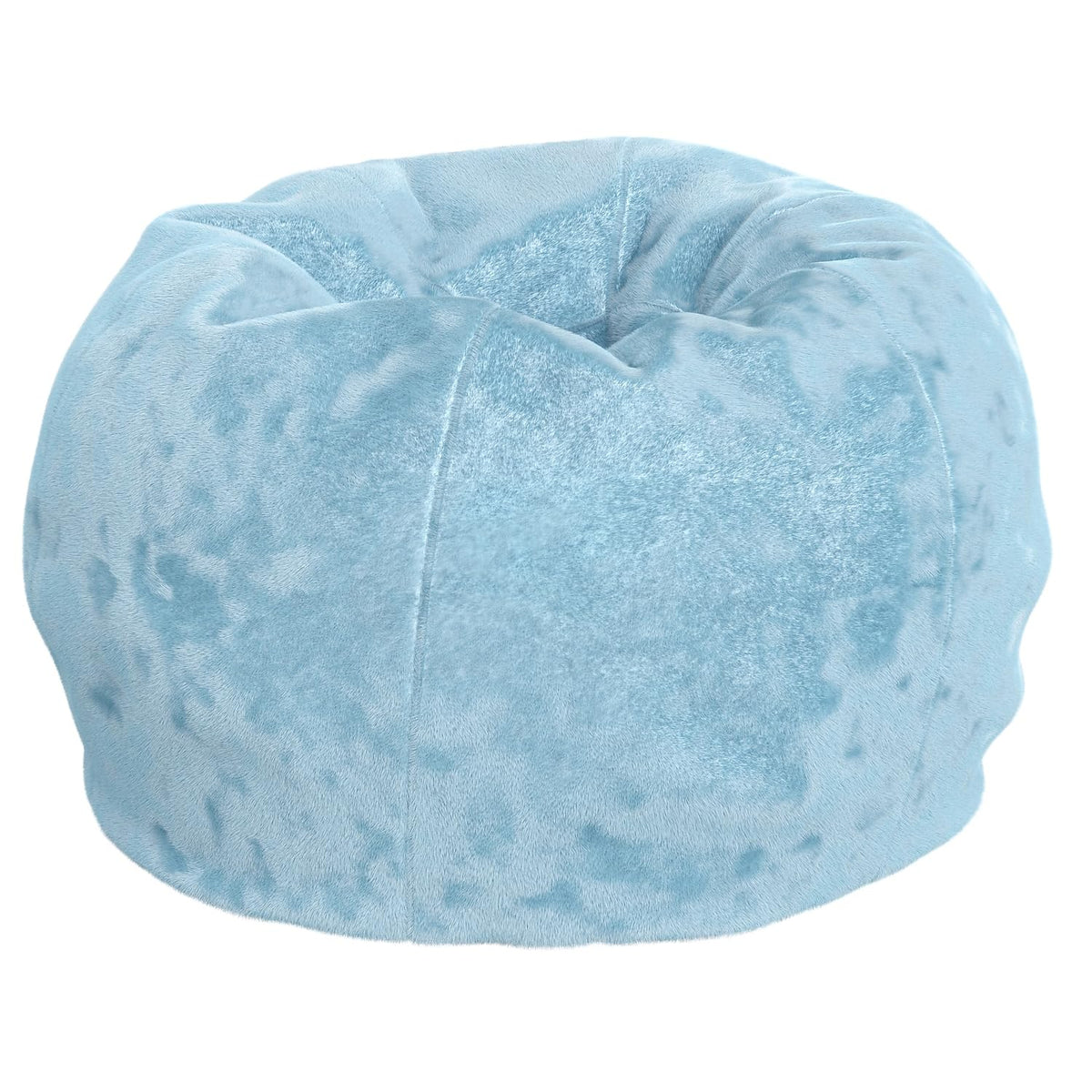 Flash Furniture Faux Sherpa Small Refillable Bean Bag Chair, Natural