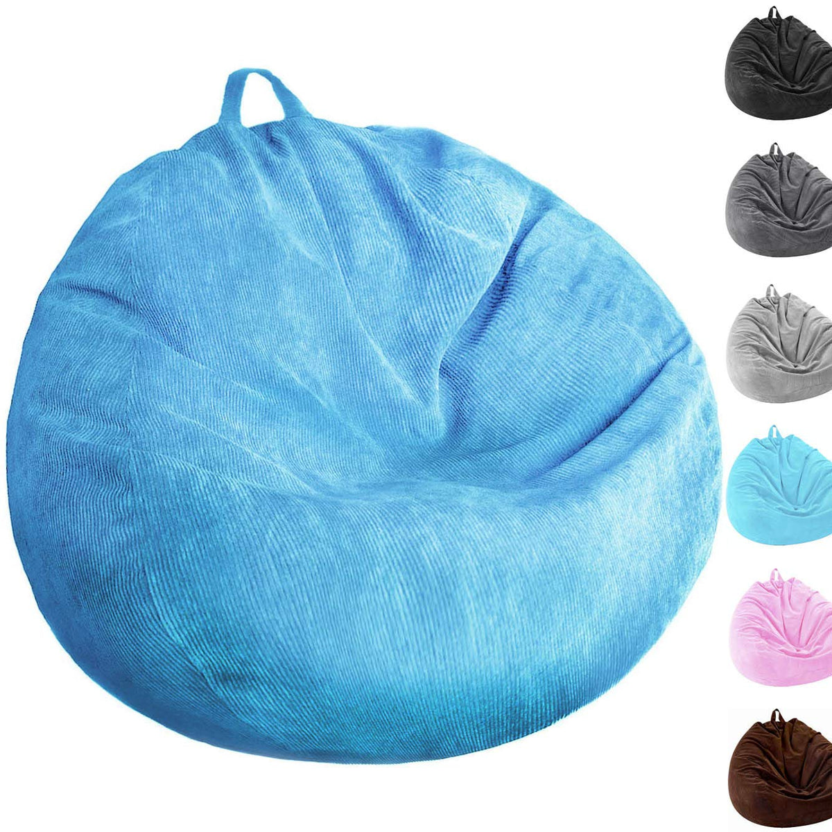 Stuffed Animal Storage Bean Bag Chair Cover (No Filler) Washable