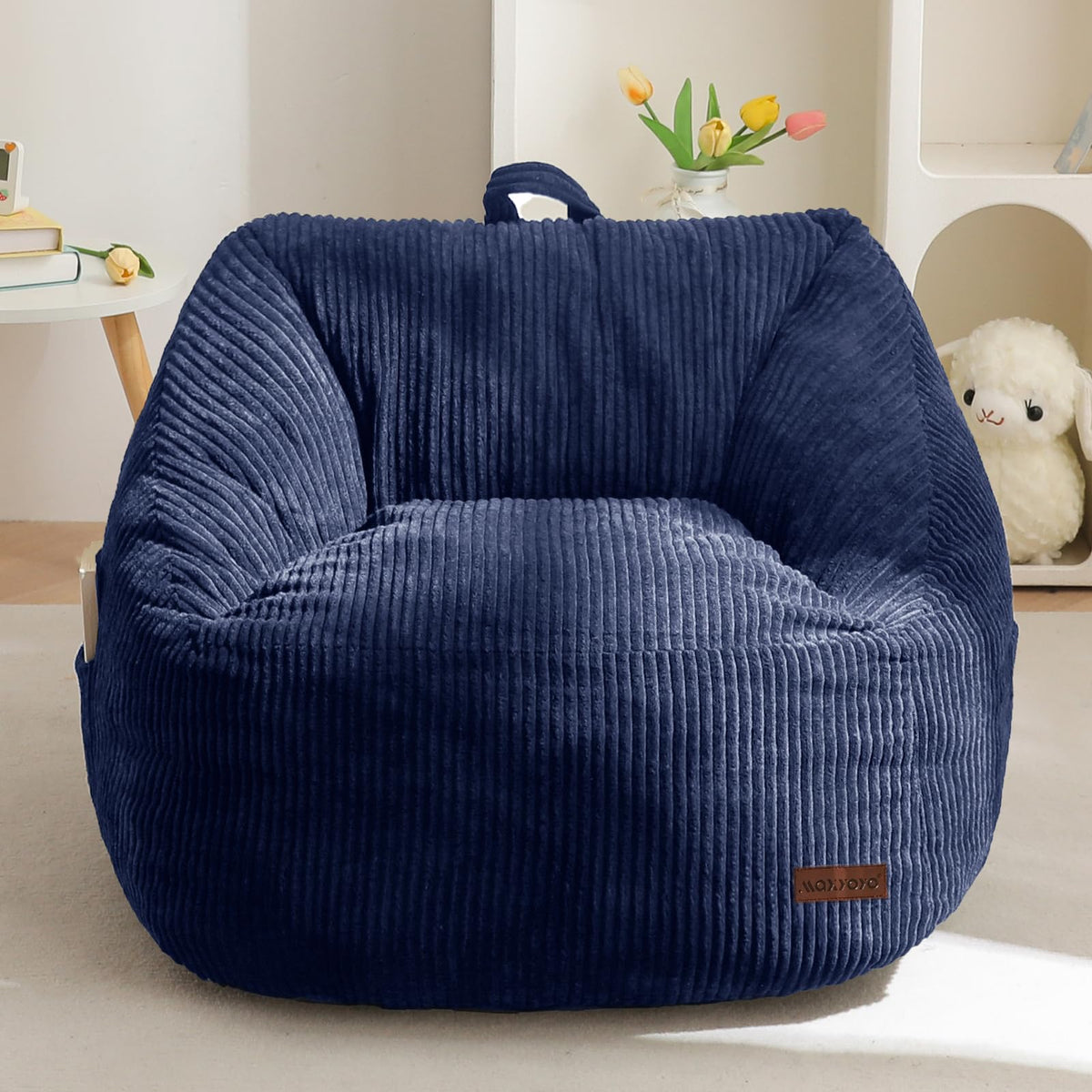 MAXYOYO Kids Bean Bag Chair, Convenient Bean Bag Sofa with Handle
