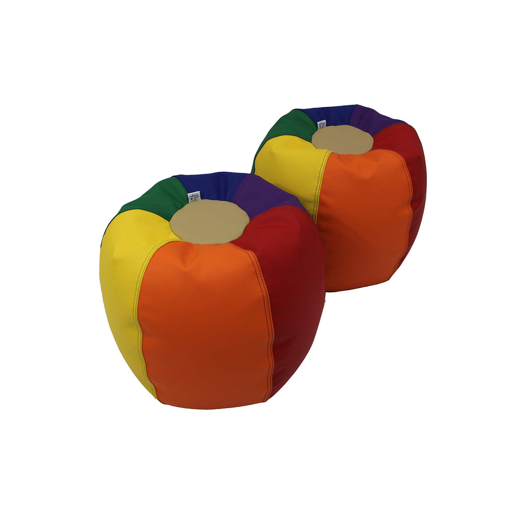 FDP SoftScape Bean Bag Puffs, 12" Height, 2-Pack - Navy/Powder Blue
