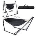 2-in-1 Hammock Chair with Stand, Portable Hammock, Black