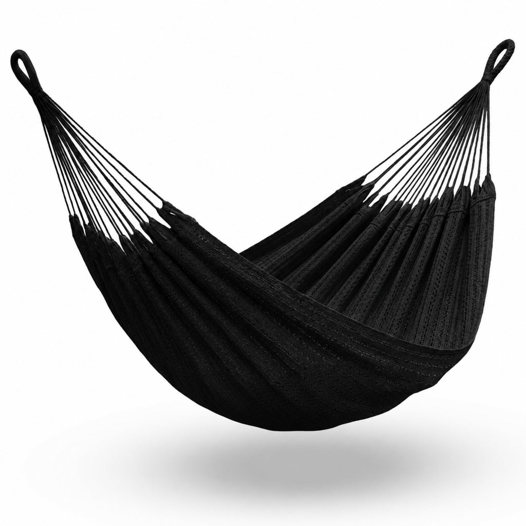 Hammock for 1-2 Person, 475 lbs Capacity – Handwoven Mexican Hammock, 100% Soft Cotton – 9.8 ft Mayan Hammock for Patio, Backyard, Indoor & Camping – Medium, Beige