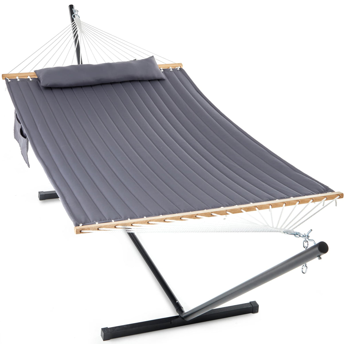GAFETE 2 Person Hammock with Stand for Outside, Heavy Duty Steel Stand