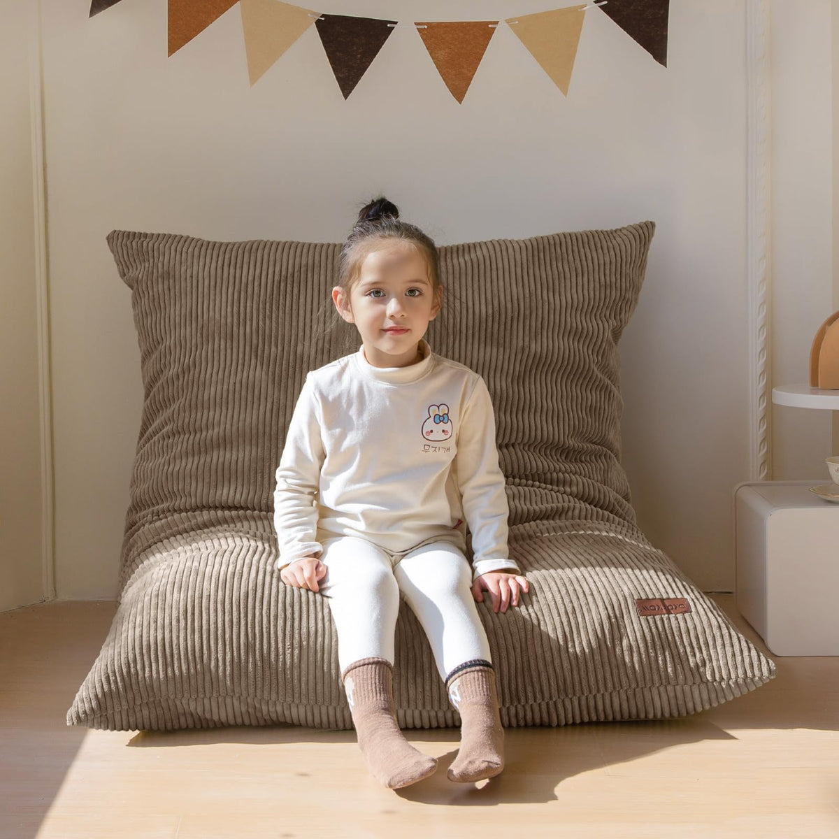 MAXYOYO 3 in 1 Kids Bean Bag Chair, Comfy Floor Sofa with Removed Cover