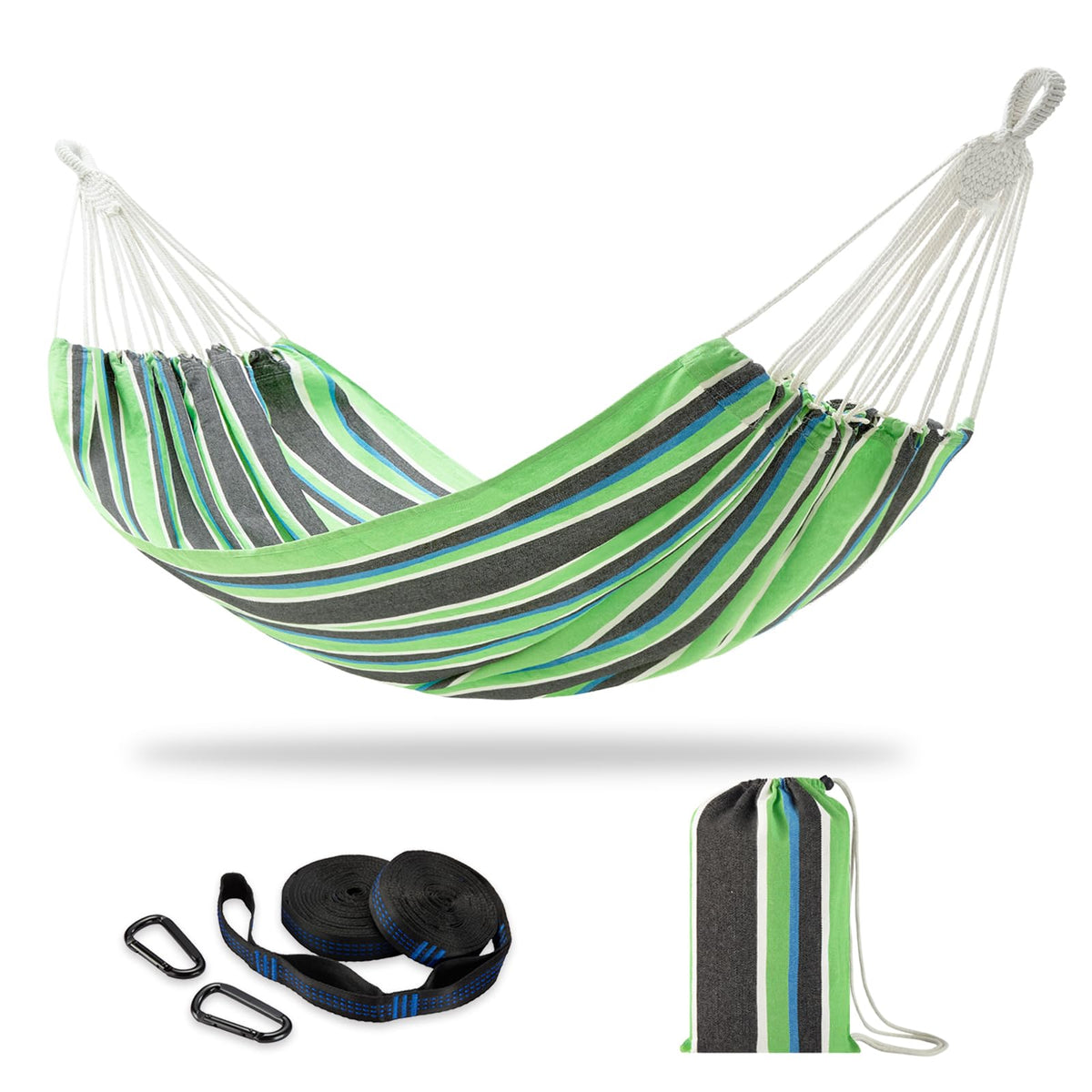 Brazilian Double Hammock with Tree Straps, Extra Large, 450 lbs Capacity