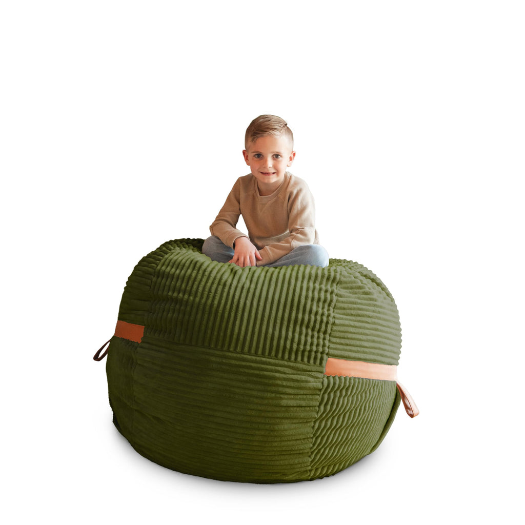 Big Joe Turnabout 3-in-1 Convertible Kids Bean Bag Chair, Midnight Blue