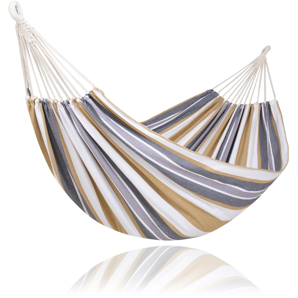 SUNCREAT Hammocks for Outside 2 Person Heavy Duty, Dark Gray with Tassels