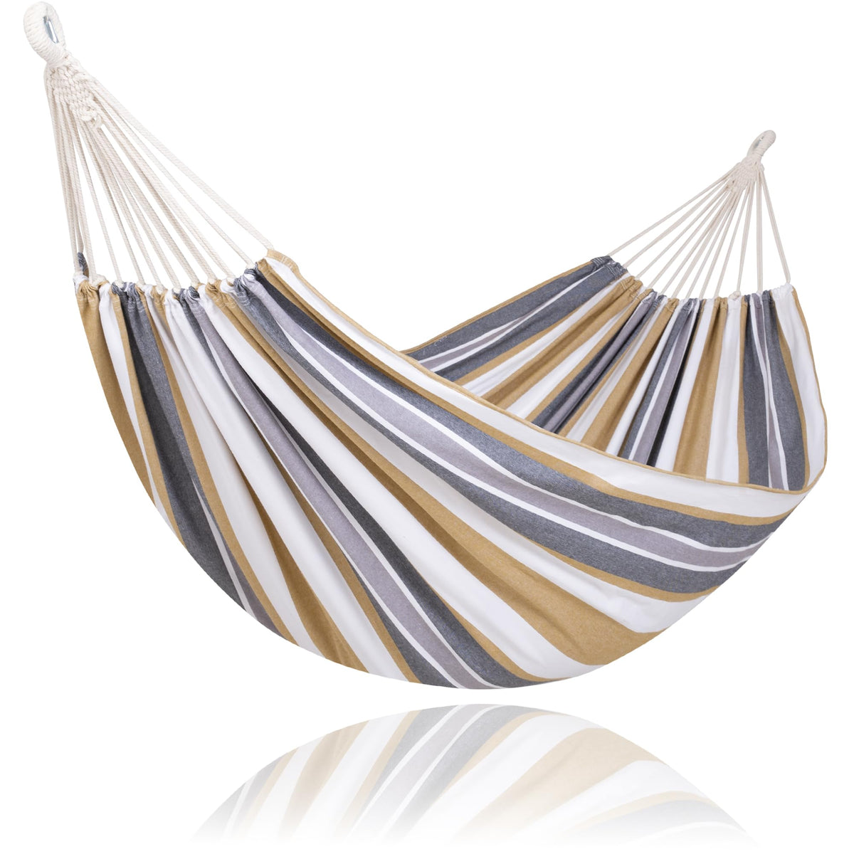 SUNCREAT Hammocks for Outside 2 Person Heavy Duty, Dark Gray with Tassels