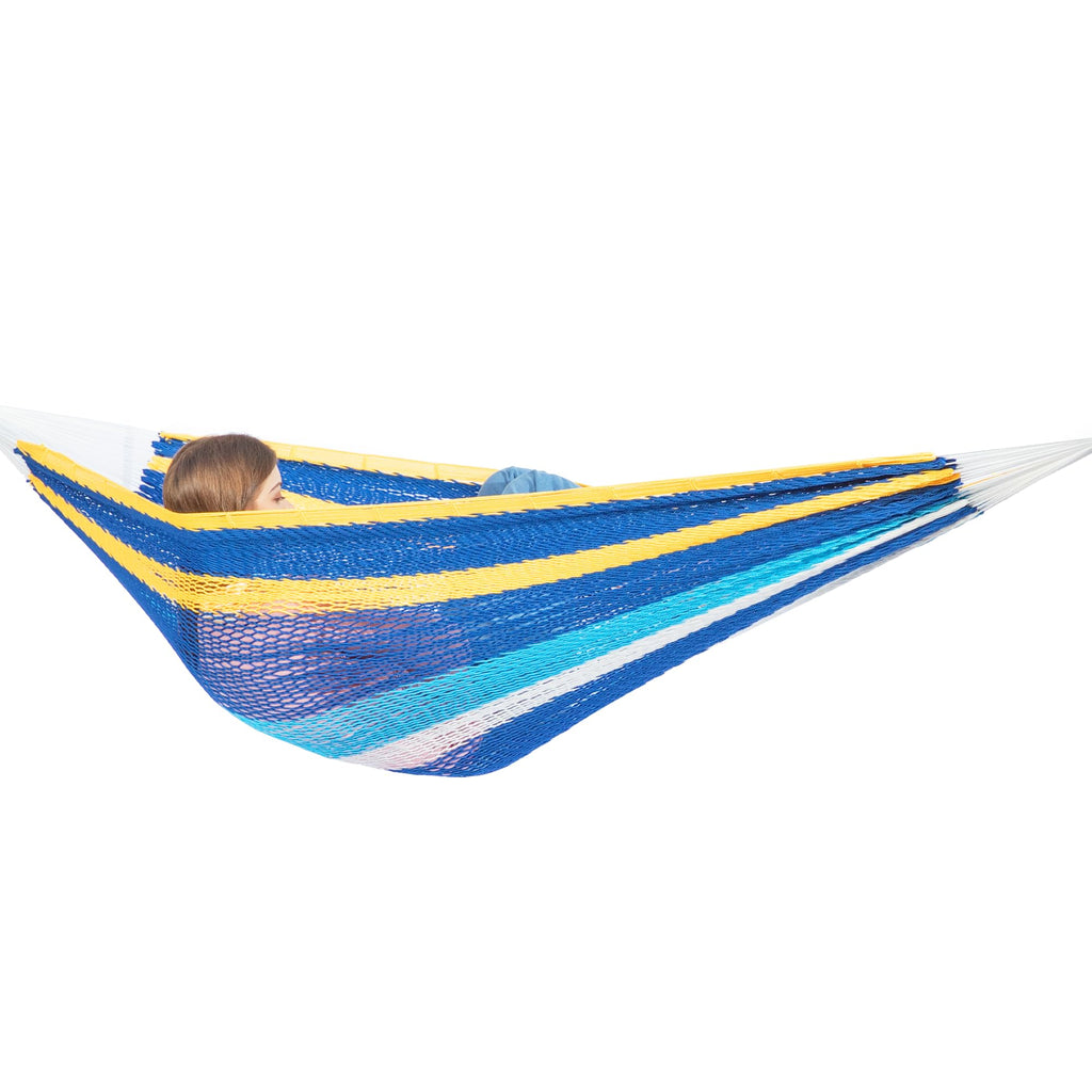 PNAEUT Handwoven Rope Mayan Hammock for Outside, 600 lbs Capacity