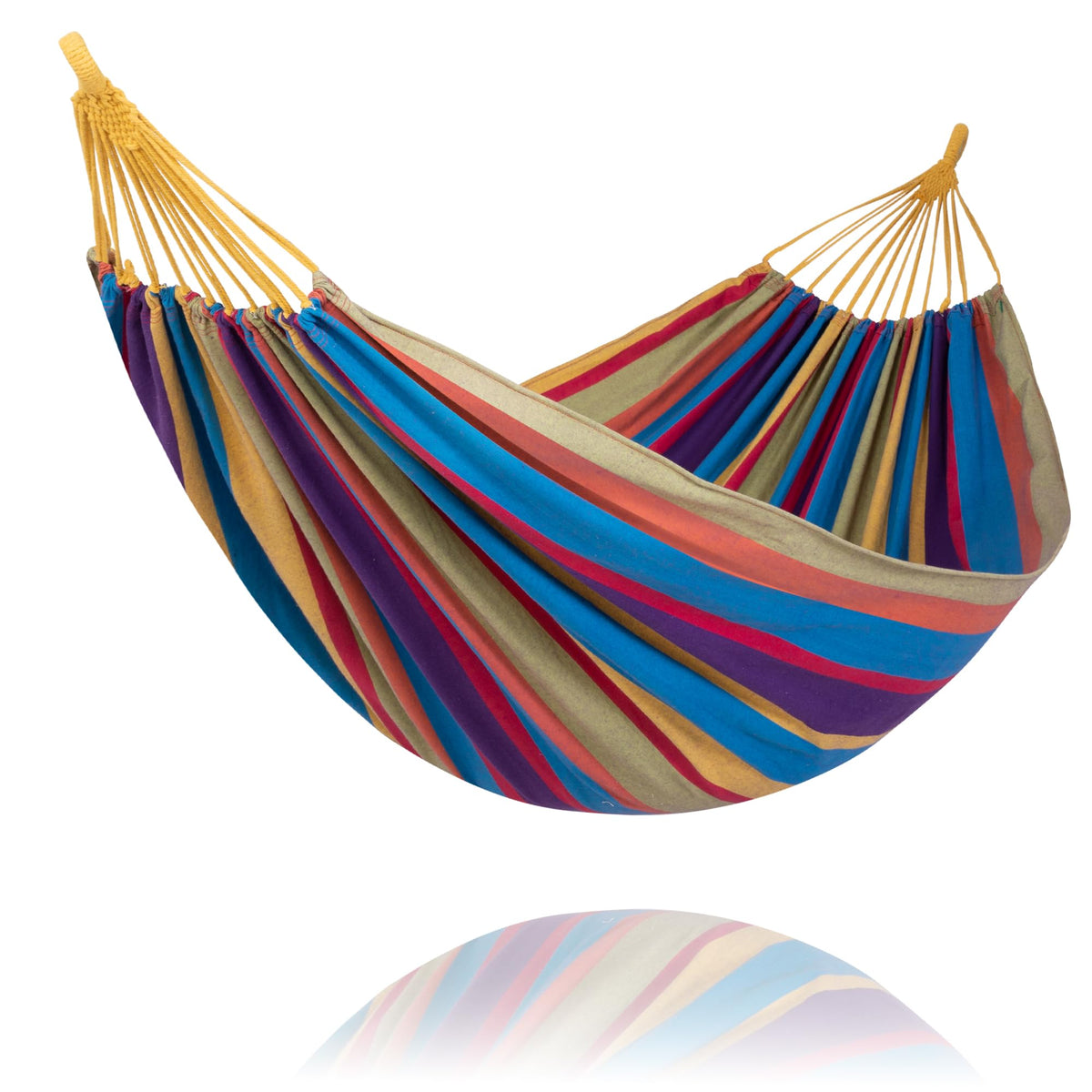 SUNCREAT Long Replacement Hammock Two Person for Stand, Blue White Stripes