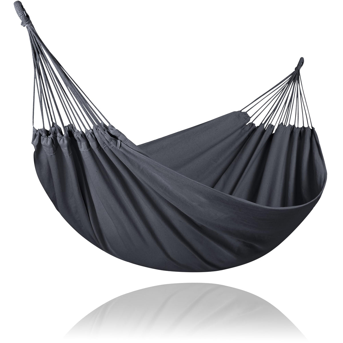 SUNCREAT Portable Camping Hammock for Outside, Heavy Duty 2 Person Hammock Bed for Tree, Beige with Tassels