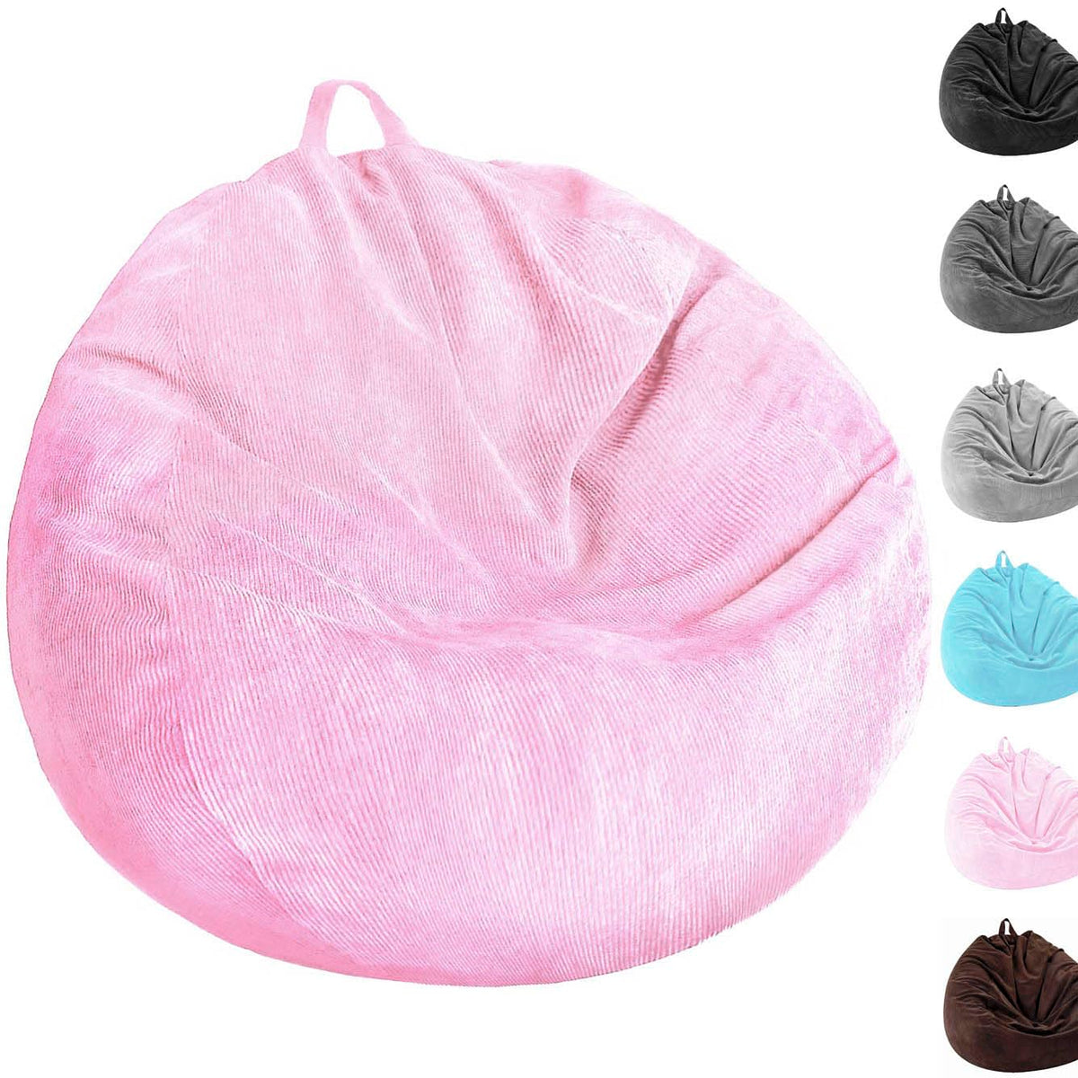 Stuffed Animal Storage Bean Bag Chair Cover (No Filler) Washable