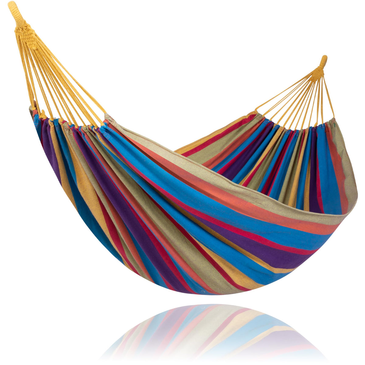 SUNCREAT Long Replacement Hammock Two Person for Stand, Blue White Stripes