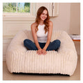 Small Bean Bag Chair for Kids&Teens,Memory Foam Filled Girls Bean Bags with Pink Stripe Plush Bean Bag Washable Cover for Reading Gaming Bedroom Living Room Playroom