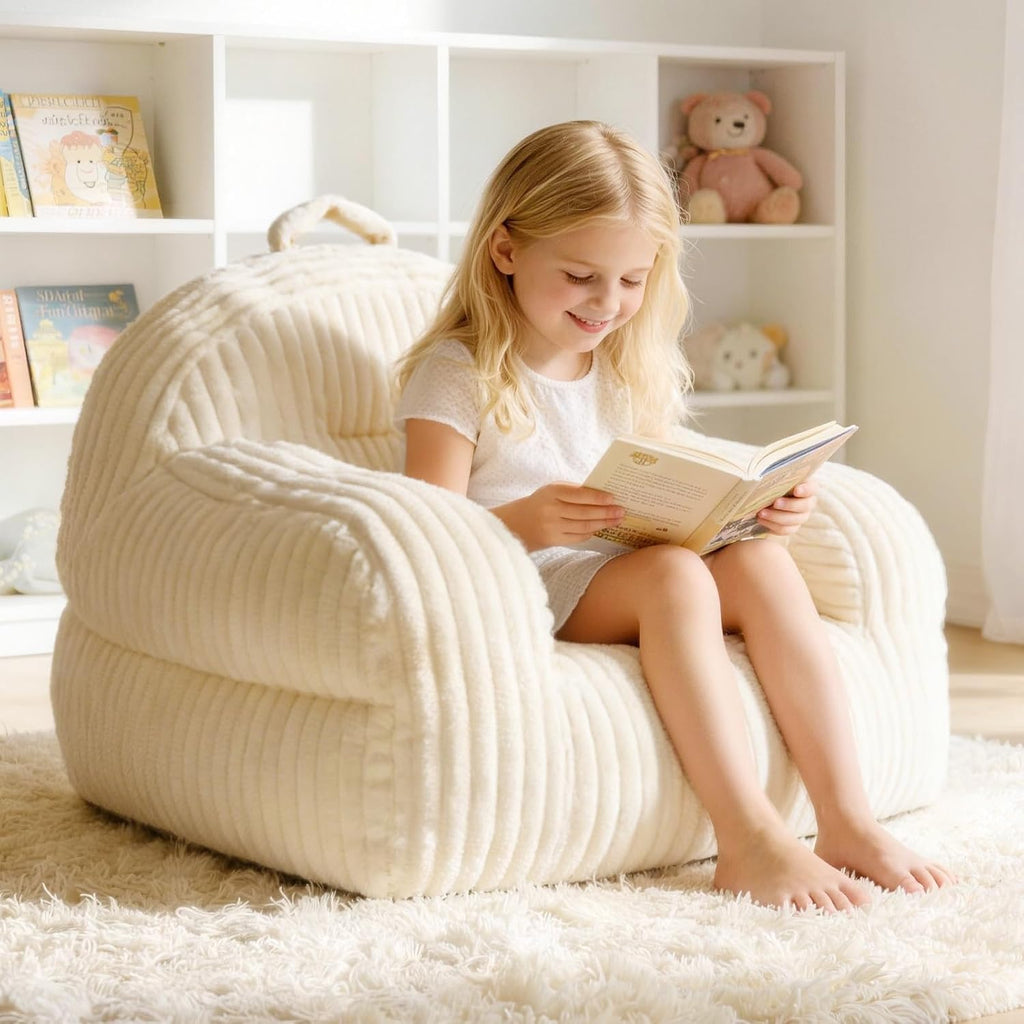 Bean Bag Chairs for Kids, Comfy Plush Toddler Chairs for Reading