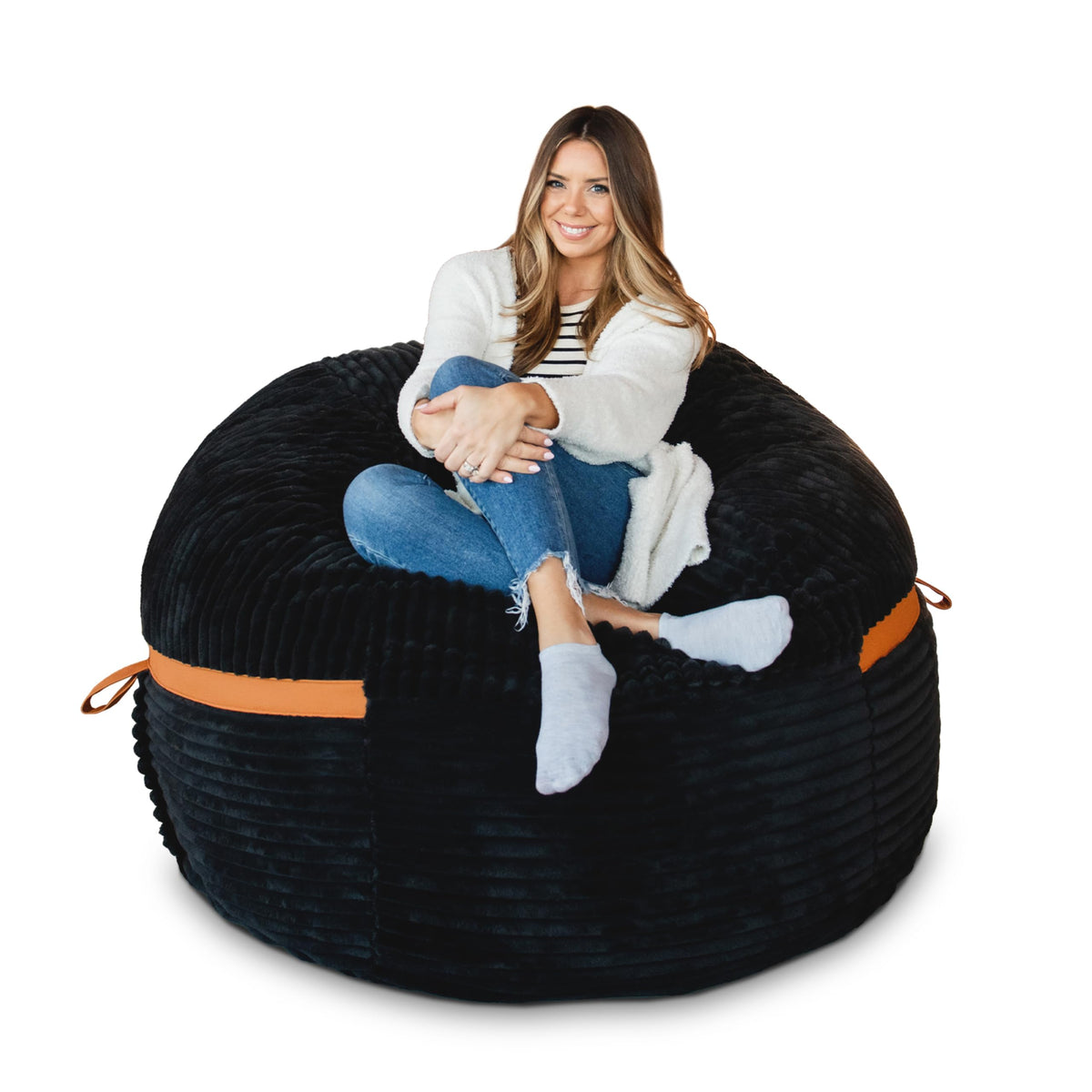 Big Joe Turnabout 3-in-1 Convertible Kids Bean Bag Chair, Midnight Blue