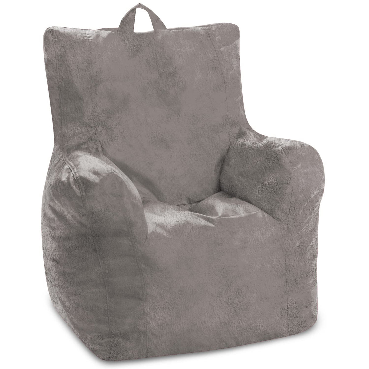 Posh Creations Structured Comfy Bean Bag Chair for Gaming, Reading, and Watching TV, Malibu Lounge, Canvas - Forest Critters on White