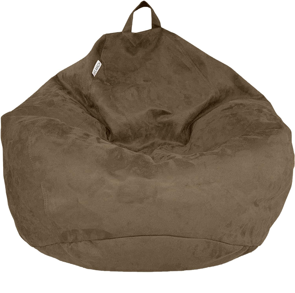 Bean Bag Stuffed Animal Storage Chair Cover (No Filler) for Kids and Adults. Extra Large Bird's Nest Beanbag Memory Foam Soft Premium (Navy Blue, 3 ft (Cover Only))