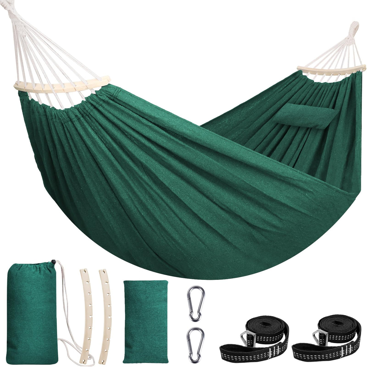 Chihee Cotton Hammock 8.9x4.9ft Holds Up to 660lbs Prevents Side-Tipping