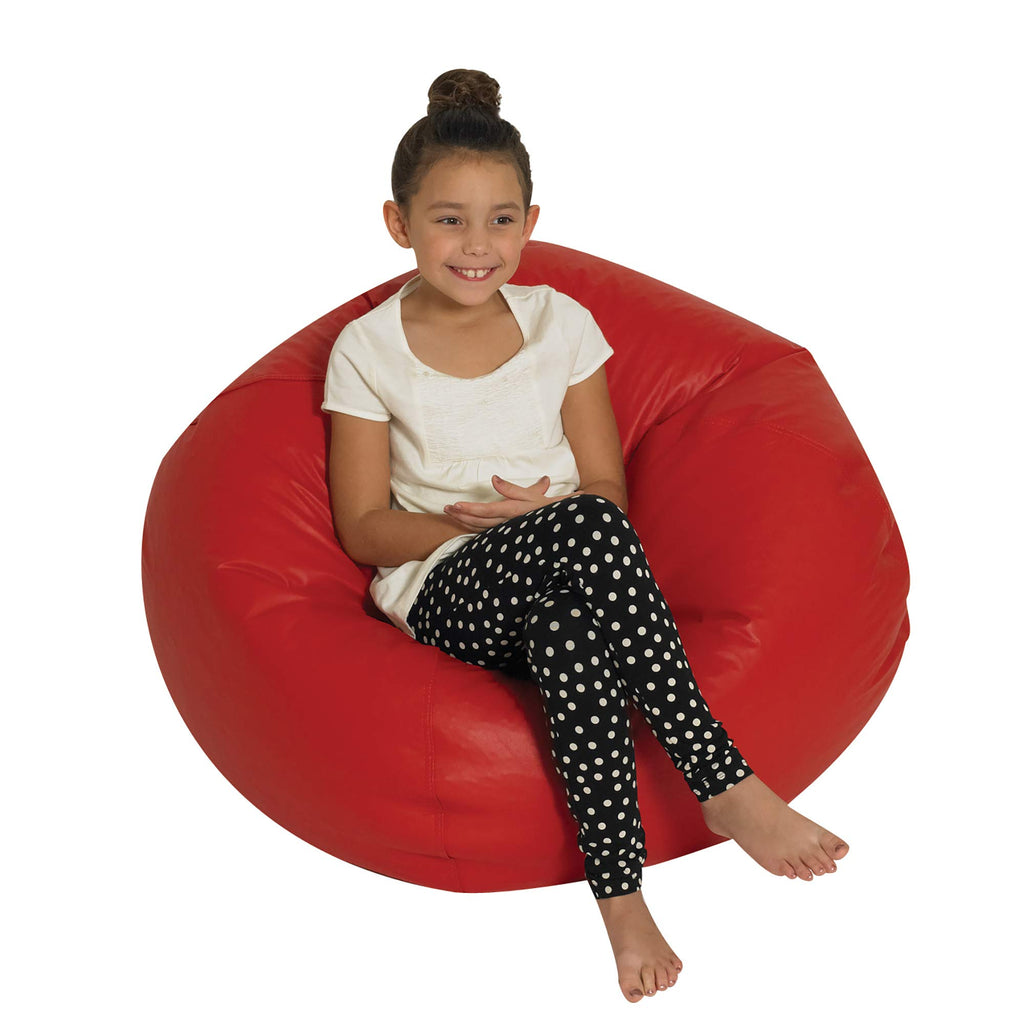 Children's Factory 26" Round Bean Bag, Bean Bag Chair with Water-Resistant Cover for Kids, Flexible Seating for Classroom Elementary, Easy to Clean, Rainbow