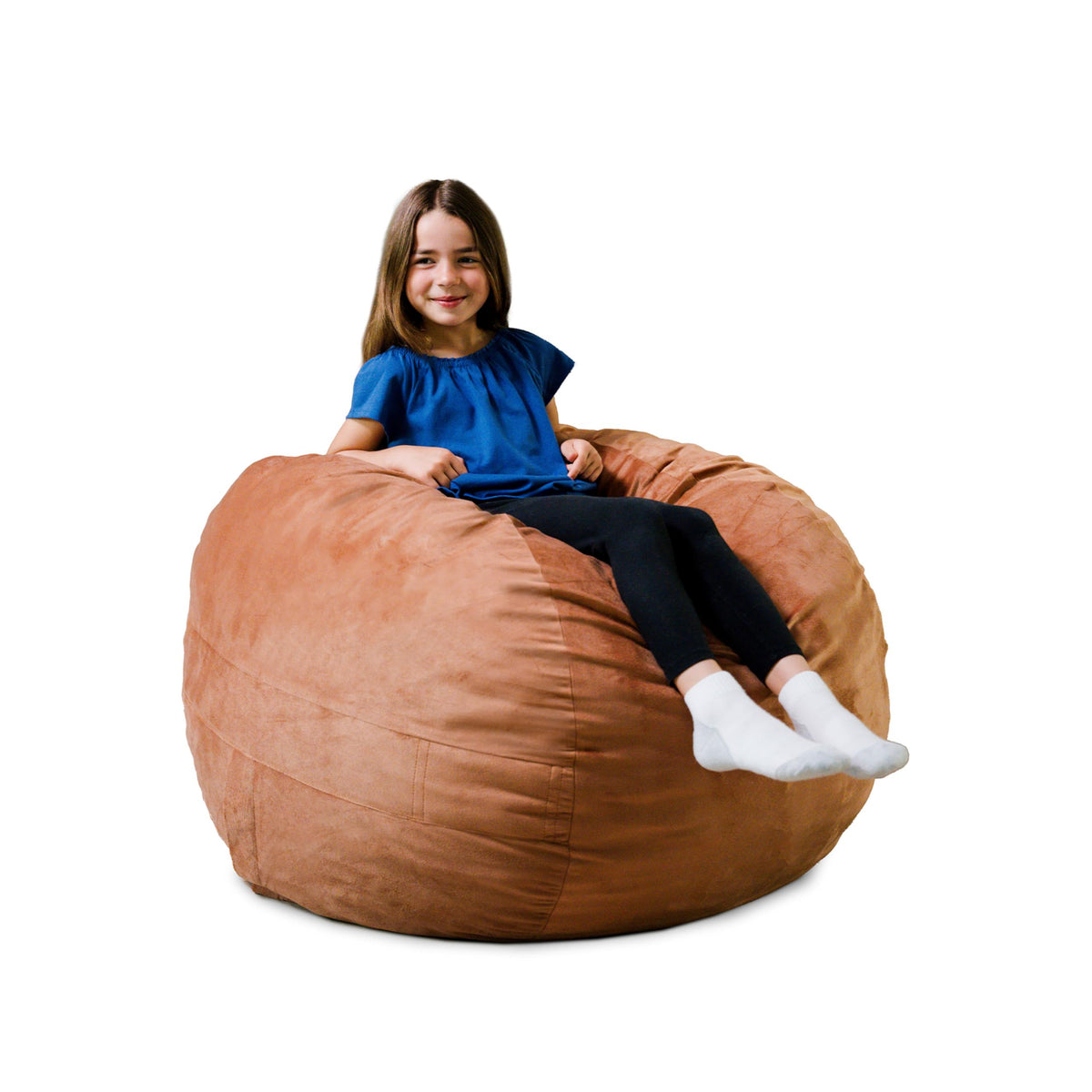 Big Joe Turnabout 3-in-1 Convertible Kids Bean Bag Chair, Midnight Blue
