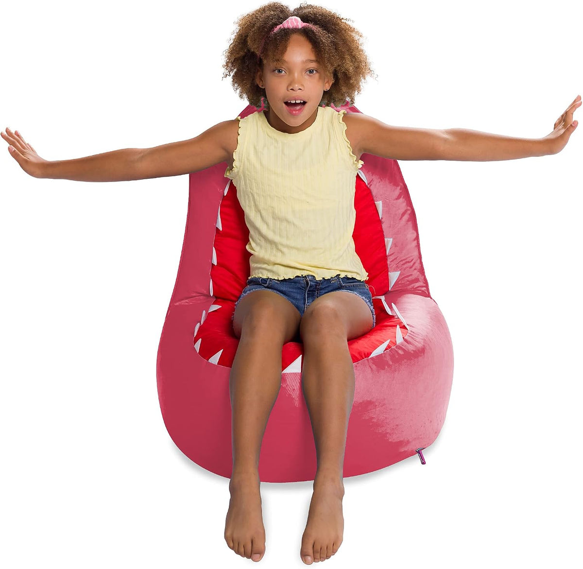 Posh Creations Shark Kids Bean Bag Chair, Cozy Chair for Toddlers and Kids, Children's Bean Bag