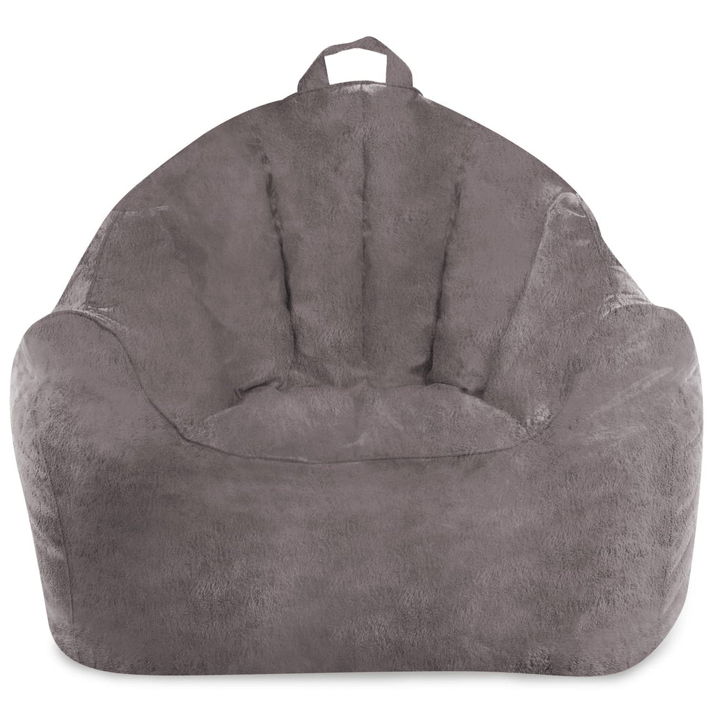 Posh Creations Structured Comfy Bean Bag Chair for Gaming, Reading, and Watching TV, Malibu Lounge, Canvas - Forest Critters on White