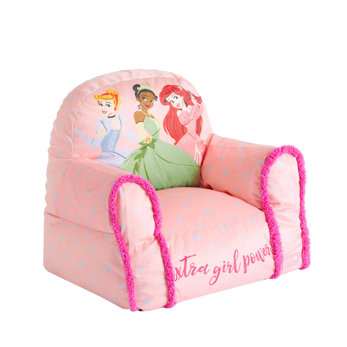 Disney Stitch Figural Bean Bag Sofa Chair with Armrests, Soft & Comfortable Kids Lounge Chair for Bedroom & Playroom, Ages 3+