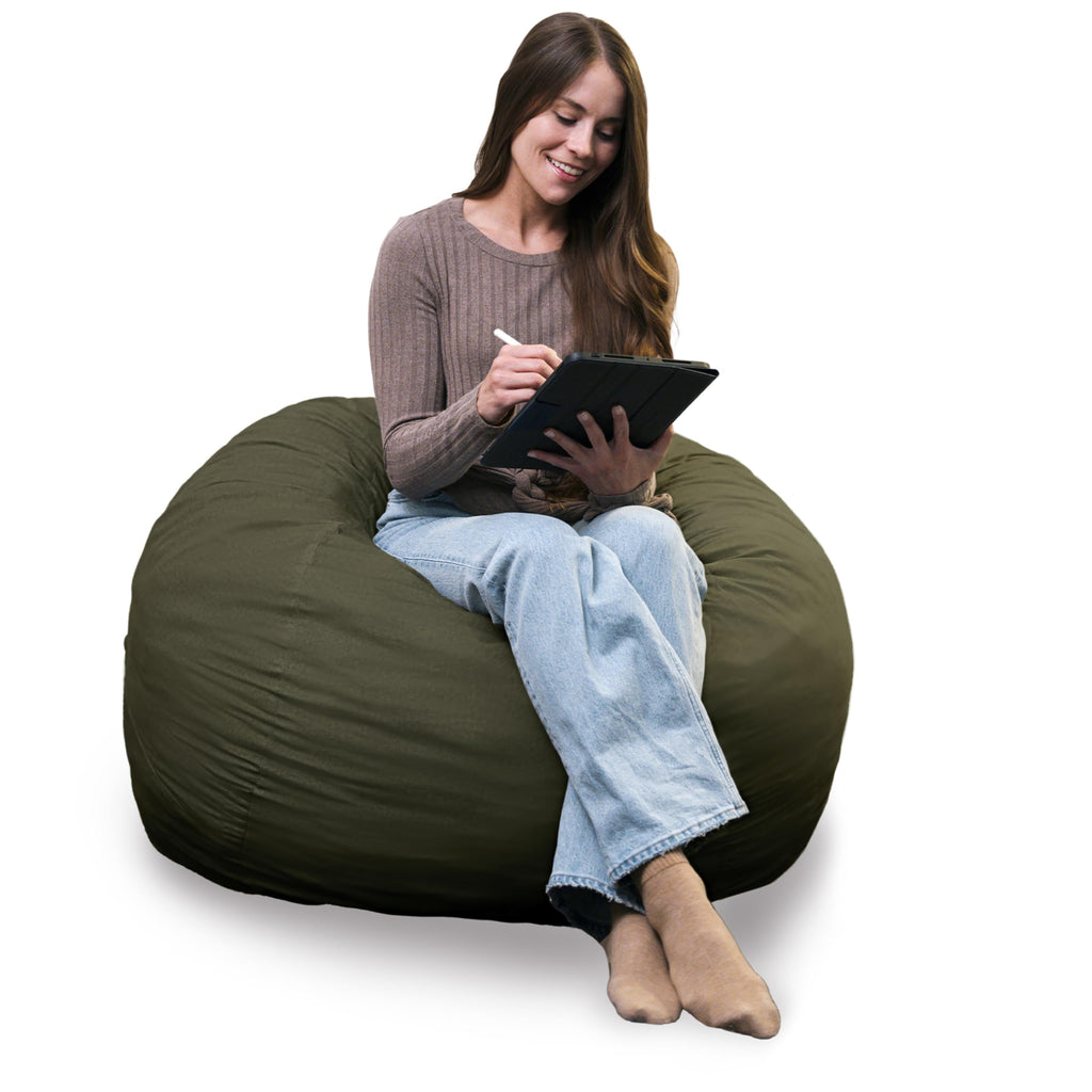 Big Joe Turnabout 3-in-1 Convertible Kids Bean Bag Chair, Midnight Blue