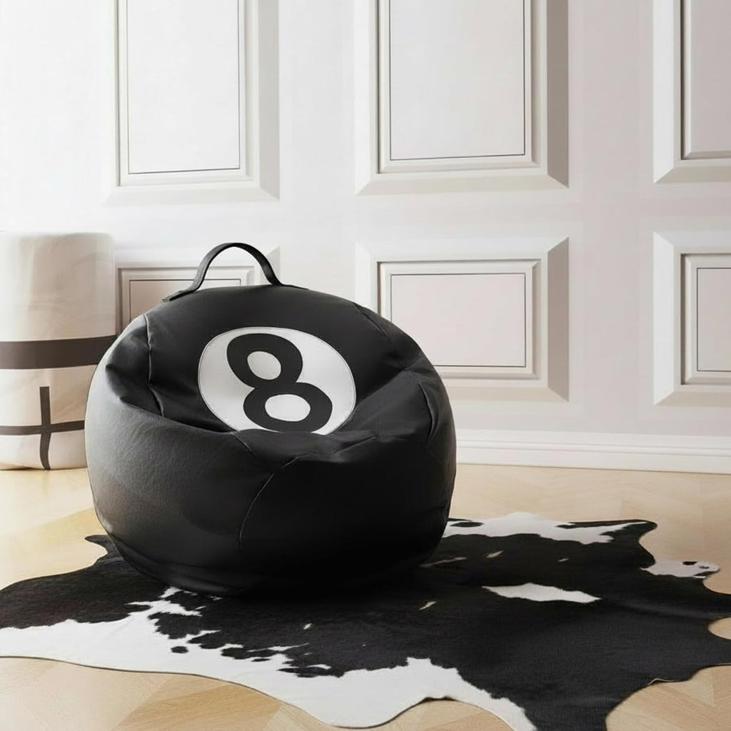 Aceorbit 8 Ball Bean Bag Chair Cover Prize Gift PU Leather Organizer