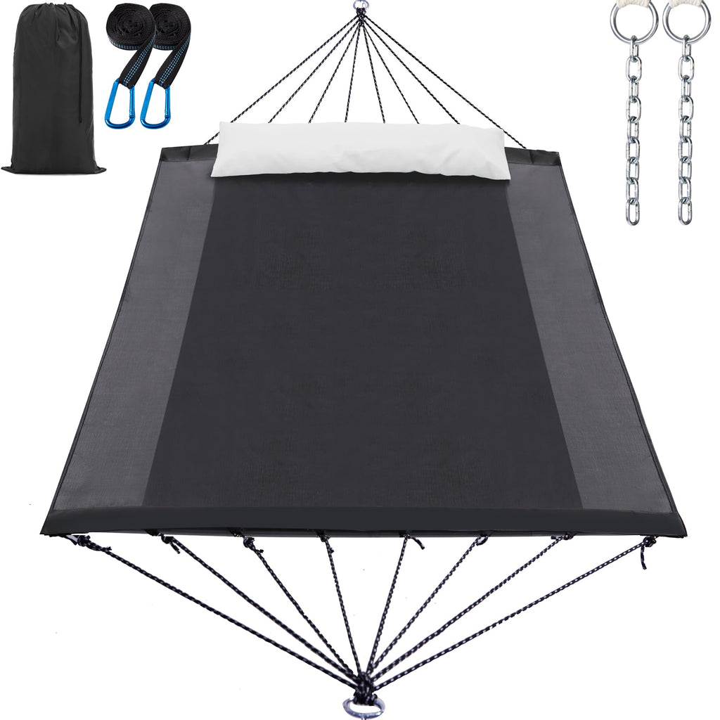 GAFETE 14ft Portable 2 Person Hammock, Quick Dry Textilene, 550 lb Capacity