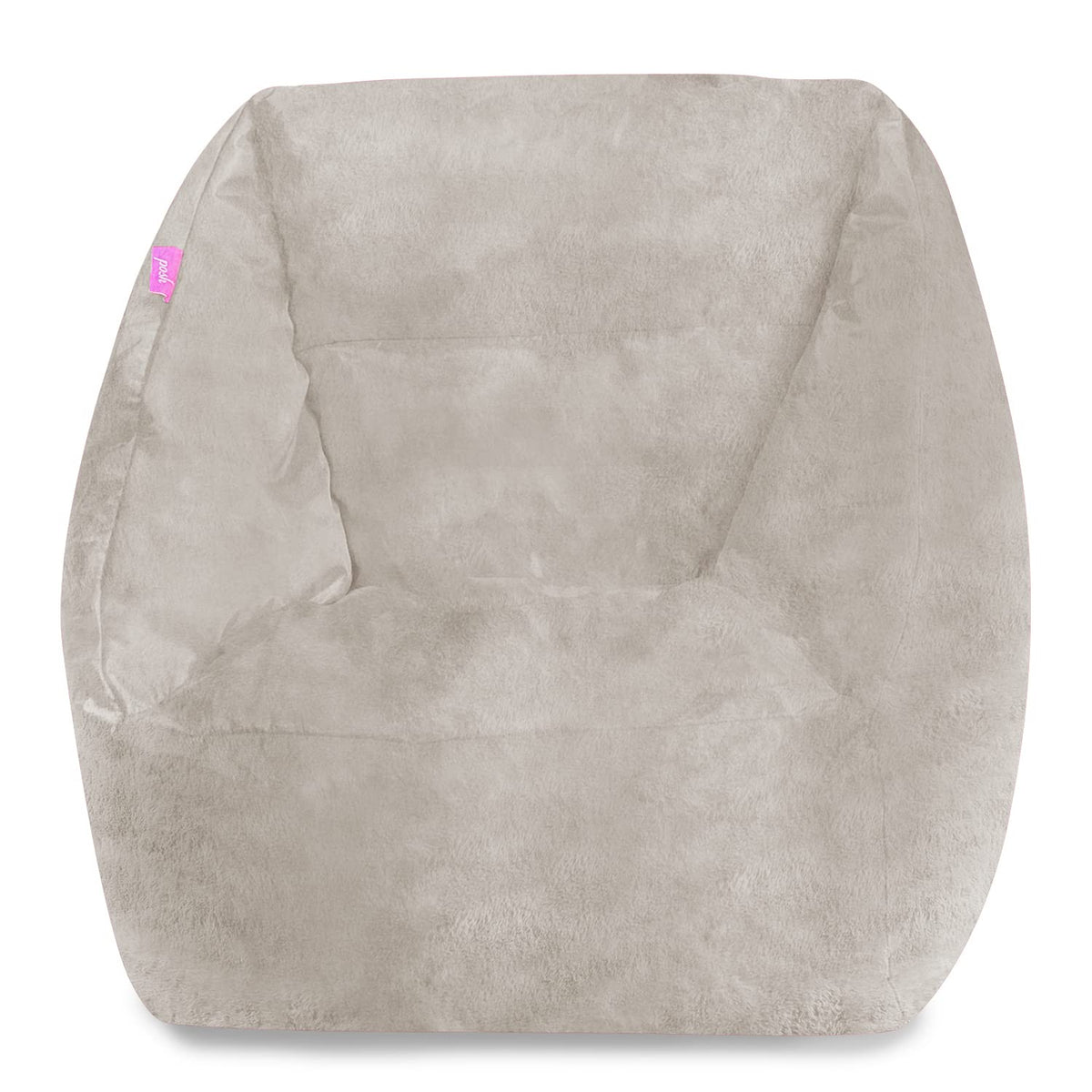 Posh Creations Structured Comfy Bean Bag Chair for Gaming, Reading, and Watching TV, Malibu Lounge, Canvas - Forest Critters on White