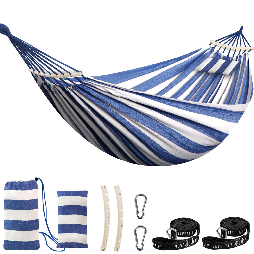 Chihee Cotton Hammock 8.9x4.9ft Holds Up to 660lbs Prevents Side-Tipping