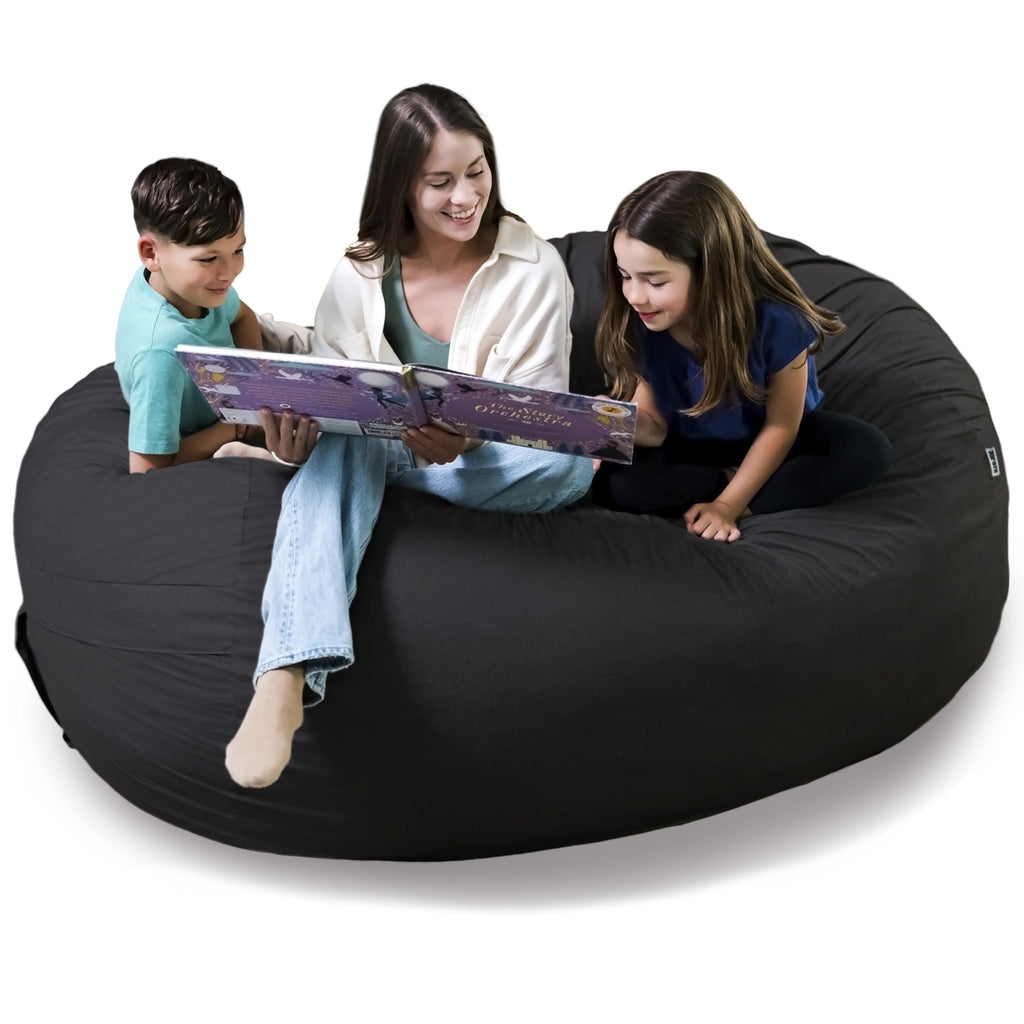 Big Joe Turnabout 3-in-1 Convertible Kids Bean Bag Chair, Midnight Blue
