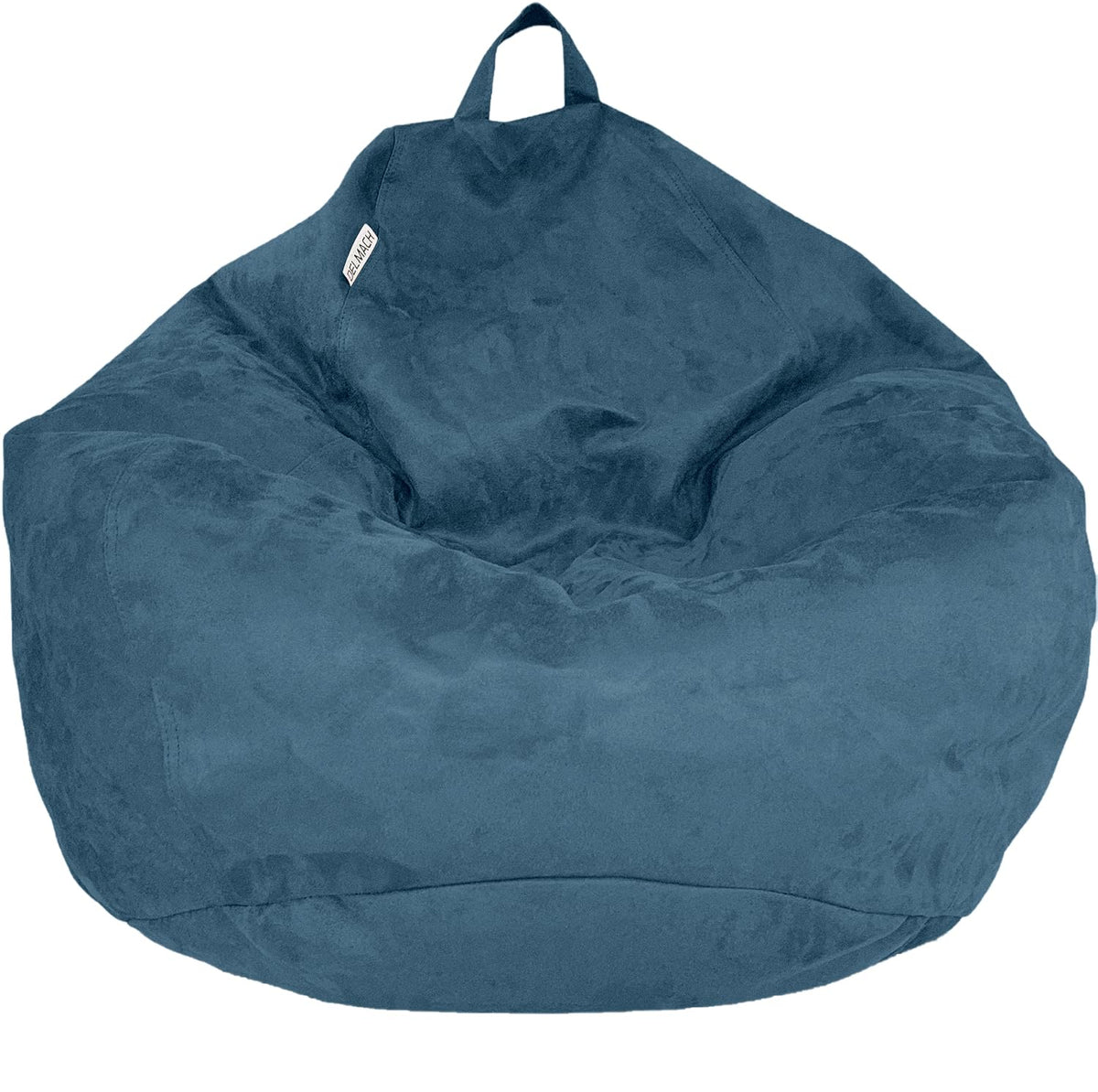 Bean Bag Stuffed Animal Storage Chair Cover (No Filler) for Kids and Adults. Extra Large Bird's Nest Beanbag Memory Foam Soft Premium (Navy Blue, 3 ft (Cover Only))