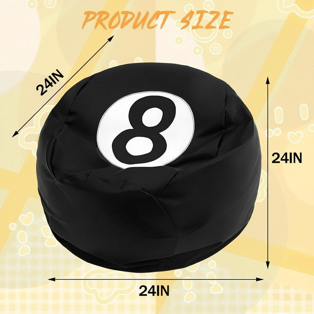 Aceorbit 8 Ball Bean Bag Chair Cover Prize Gift PU Leather Organizer