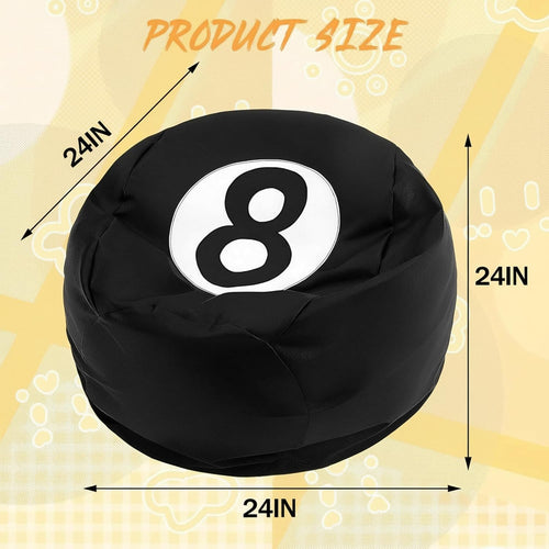 Aceorbit 8 Ball Bean Bag Chair Cover Prize Gift PU Leather Organizer