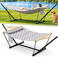 Heavy Duty Double Hammock with Stand, 450 LBS Capacity, Portable Frame