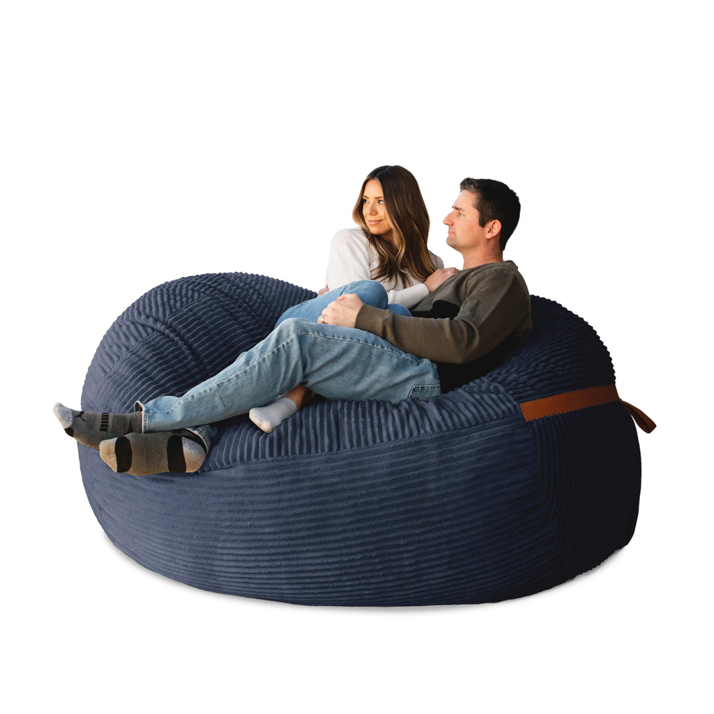 Big Joe Turnabout 3-in-1 Convertible Kids Bean Bag Chair, Midnight Blue