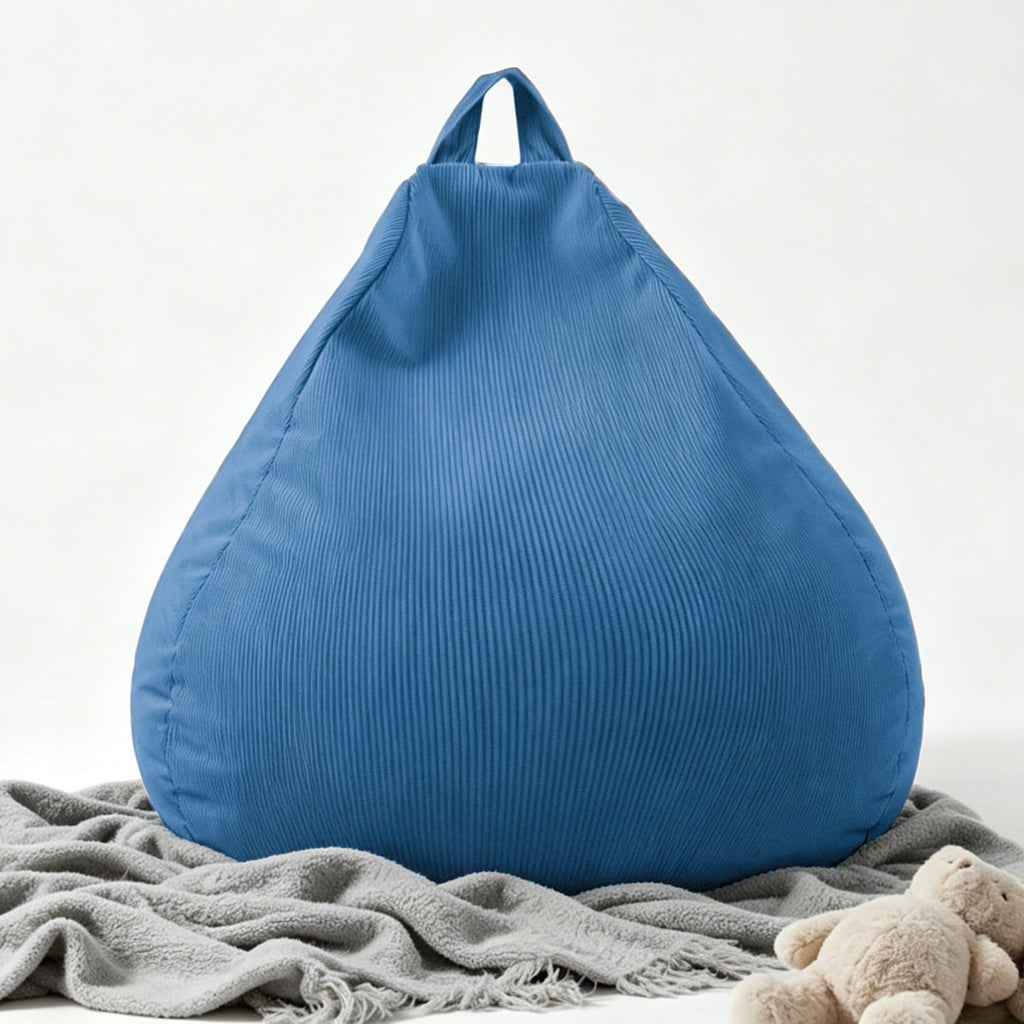 LPMOERA Stuffed Animal Storage Soft Bean Bag Chair Cover No Filler Caramel