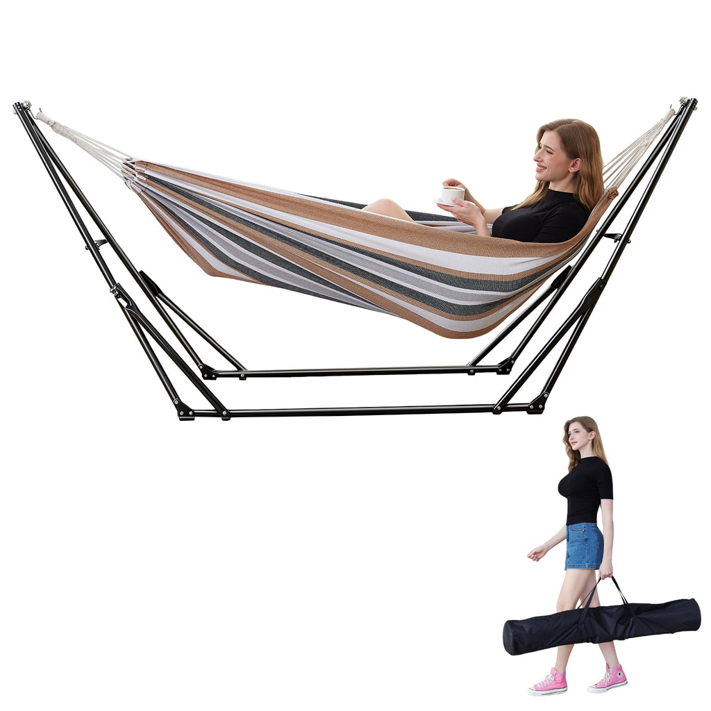 Portable Hammock with Stand for Outside or Inside,No Tree Required