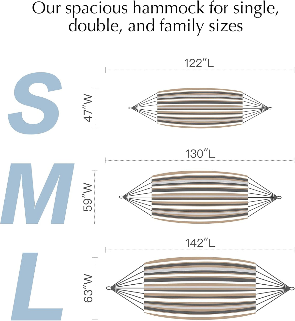 PNAEUT Double Hammock for Outside, Replacement for Stand, Tree Hammock