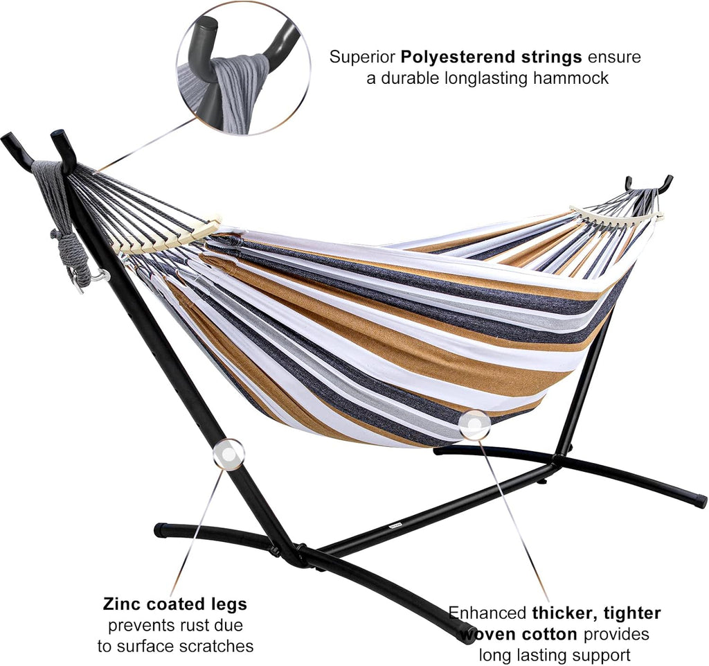 SZHLUX Hammock with Stand for Outside,Hamaca Con Base