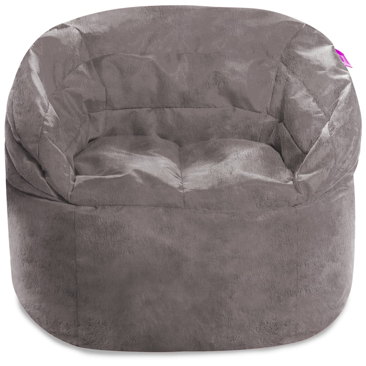 Posh Creations Structured Comfy Bean Bag Chair for Gaming, Reading, and Watching TV, Malibu Lounge, Canvas - Forest Critters on White