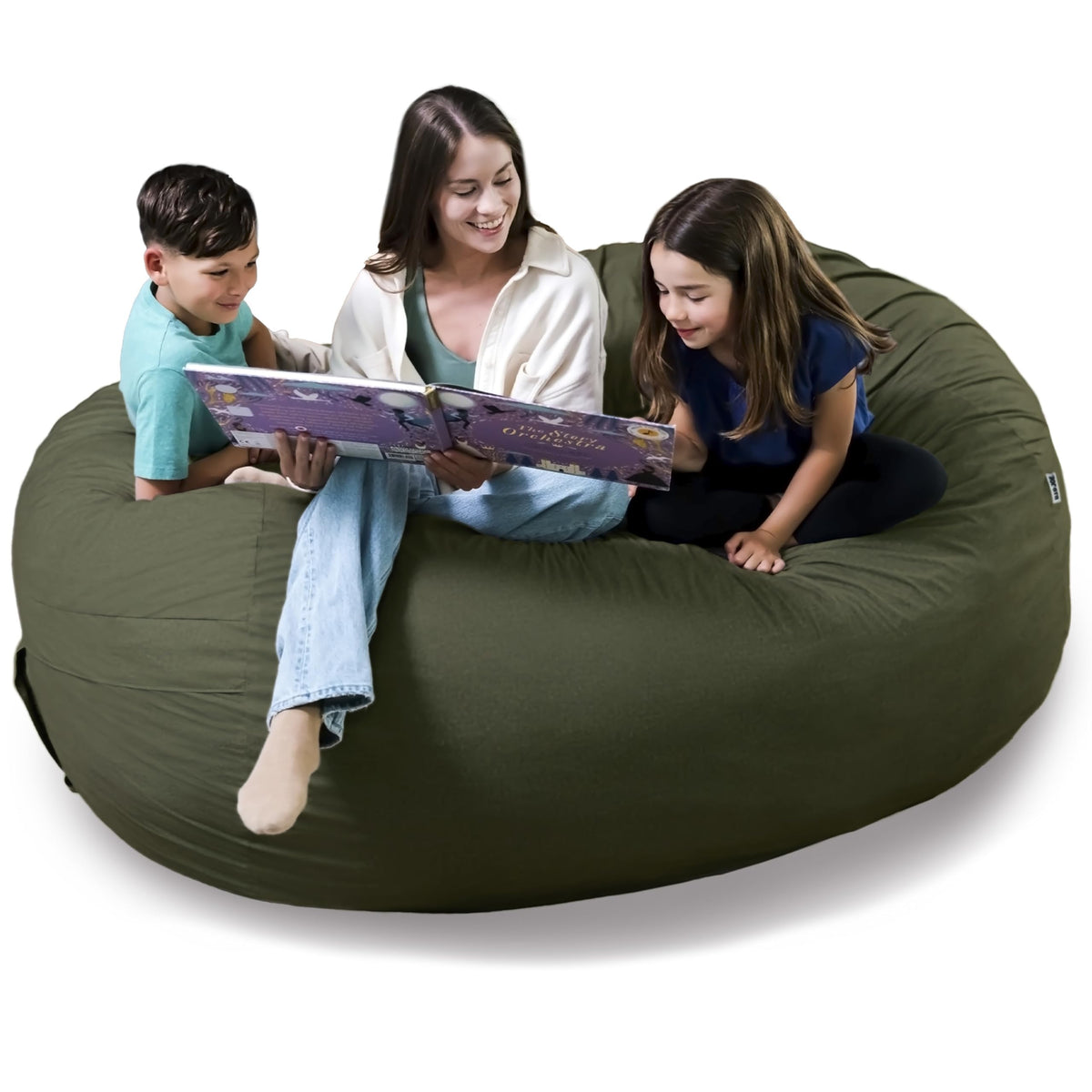 Big Joe Turnabout 3-in-1 Convertible Kids Bean Bag Chair, Midnight Blue