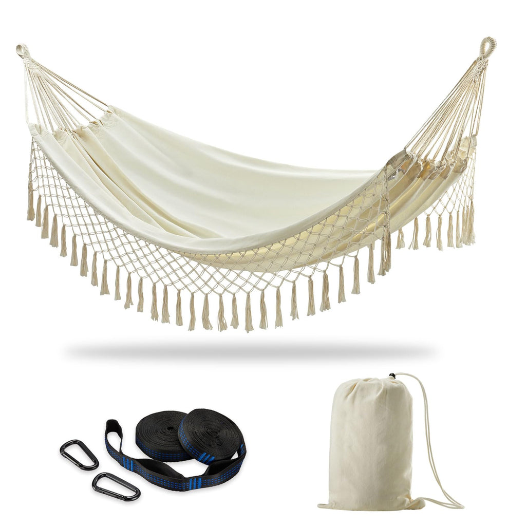 Brazilian Double Hammock with Tree Straps, Extra Large, 450 lbs Capacity